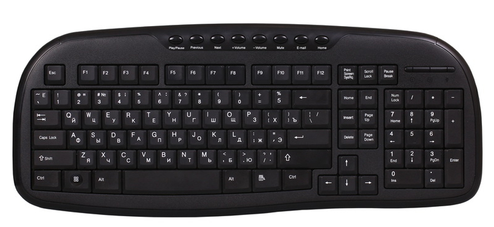 Клавиатура проводная SmartBuy 205 USB мультимедийная (черный) (SBK-205U-K)