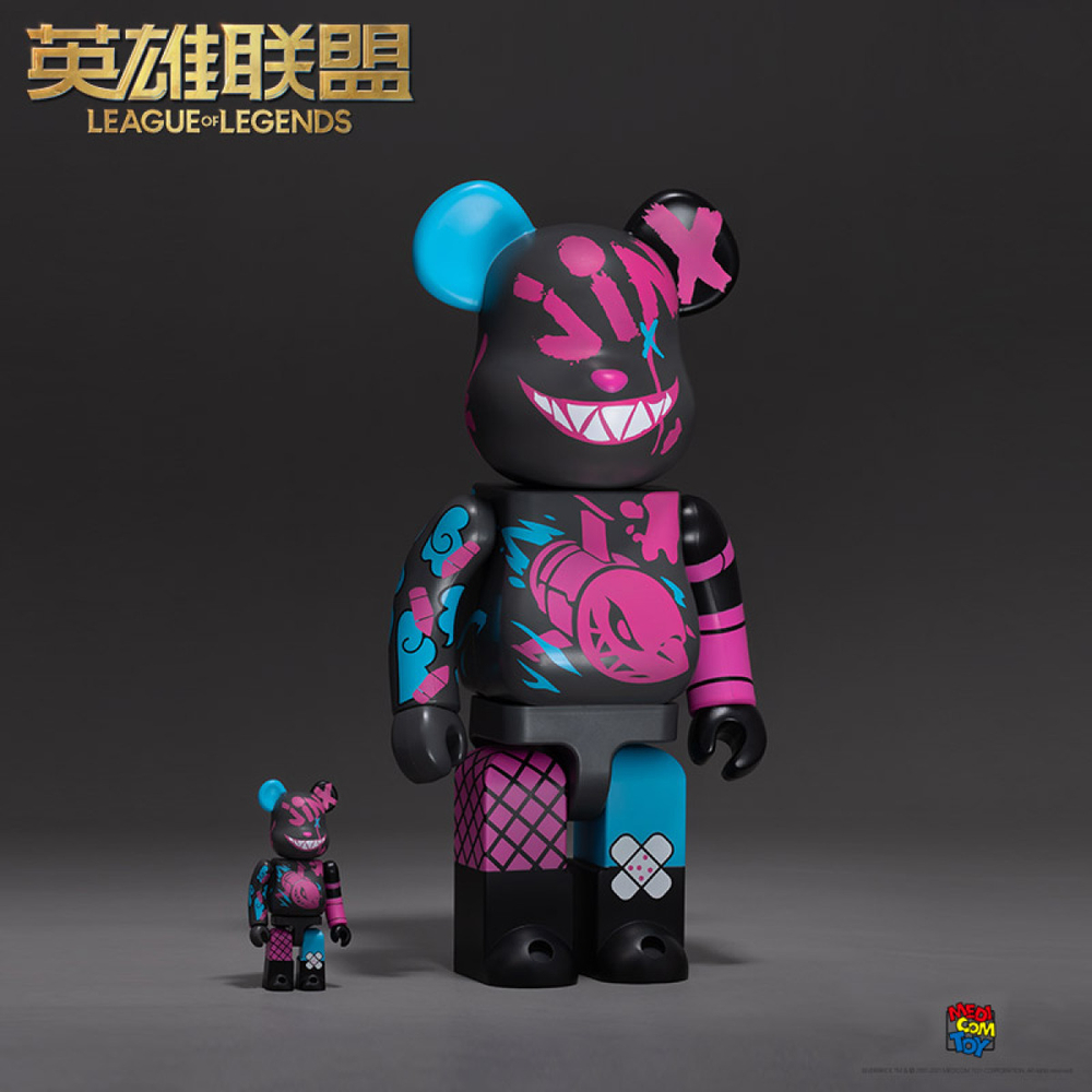 Дизайнерские игрушки BE@RBRICK x /LEAGUE OF LEGENDS . JINX . 100%400%, 2082143-607113873