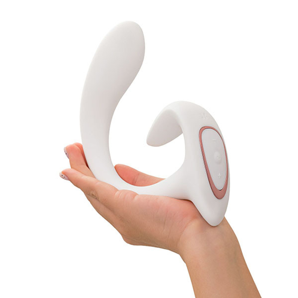 Белый вибратор для G-стимуляции Satisfyer G for Goddess 1