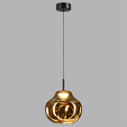 5097/4LA PENDANT ODL25 363 черный/золотой/металл/стекло Подвес LED 4W 4000K 388Лм VASO