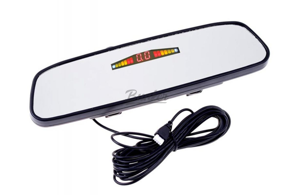 Парктроник InterPower IP-451 с зеркалом заднего вида, 4 датчика (черные), (компл.)