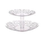 Фруктовница Мелодия 2-х ярусная средняя (прозрачный) (комплект 22 шт)