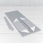 Коробка сборная 20х18х18 см на магнитах (Серебряный)