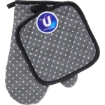 Прихватка в наборе варежкой «HomeStyle», цвет серый