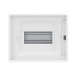 Щиток 8 мод настенный FRAME, белый с прозрачной дверцей, с 2 шинами PEN на 6 и 8 отв.