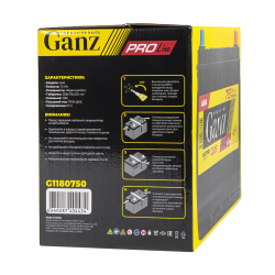Аккумулятор GANZ PRO-Line JIS 75 А/ч обратный R+ 258x173x220 D26 EN 700 А