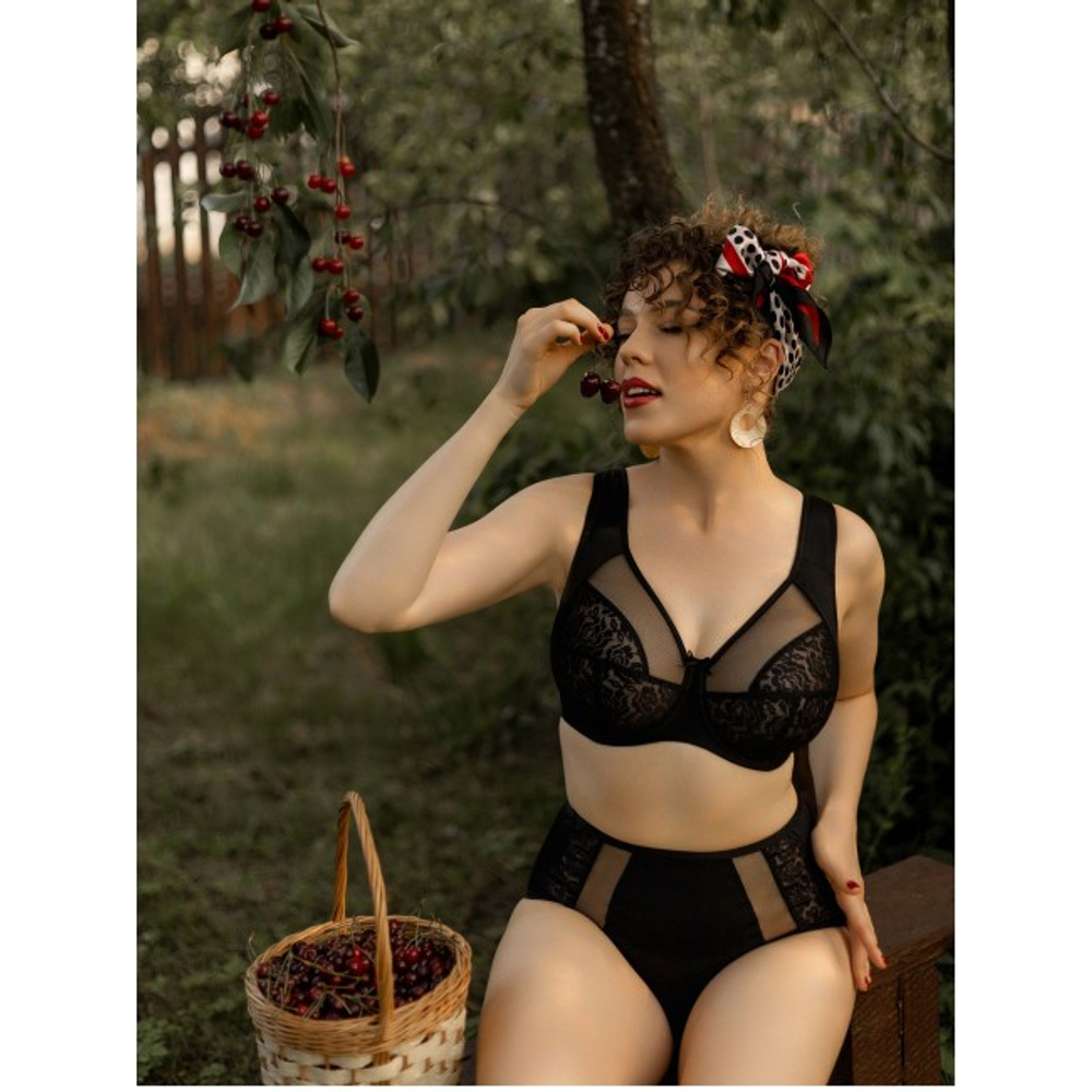 Бюстгальтер Sermija Honey мягкая чаша на каркасах (черный)