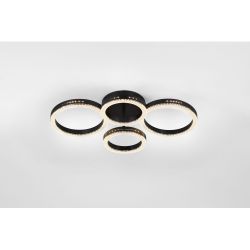 Светильник потолочный светодиодный Rivoli Flora 6191-201 LED 75Вт 3000-6000К чёрный с пультом | Rivoli