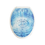 Крышка унитаза "ДЕКОР" фото принт "Капля" белый РП-813Кап