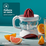 Соковыжималка SCARLETT SC-JE50C06 белый с красным