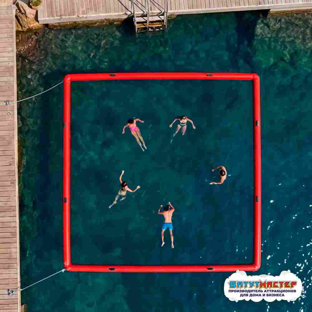 Надувное ограждение для купания в открытом море «Водный предел», 6×5×0,6 м