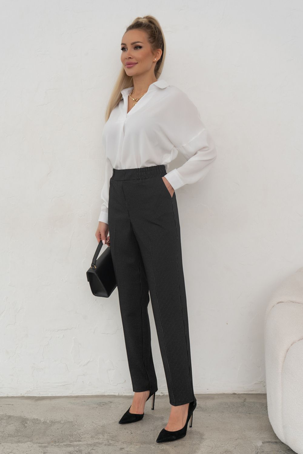 Брюки  (черный/полоска) Бр11-915 Nikol