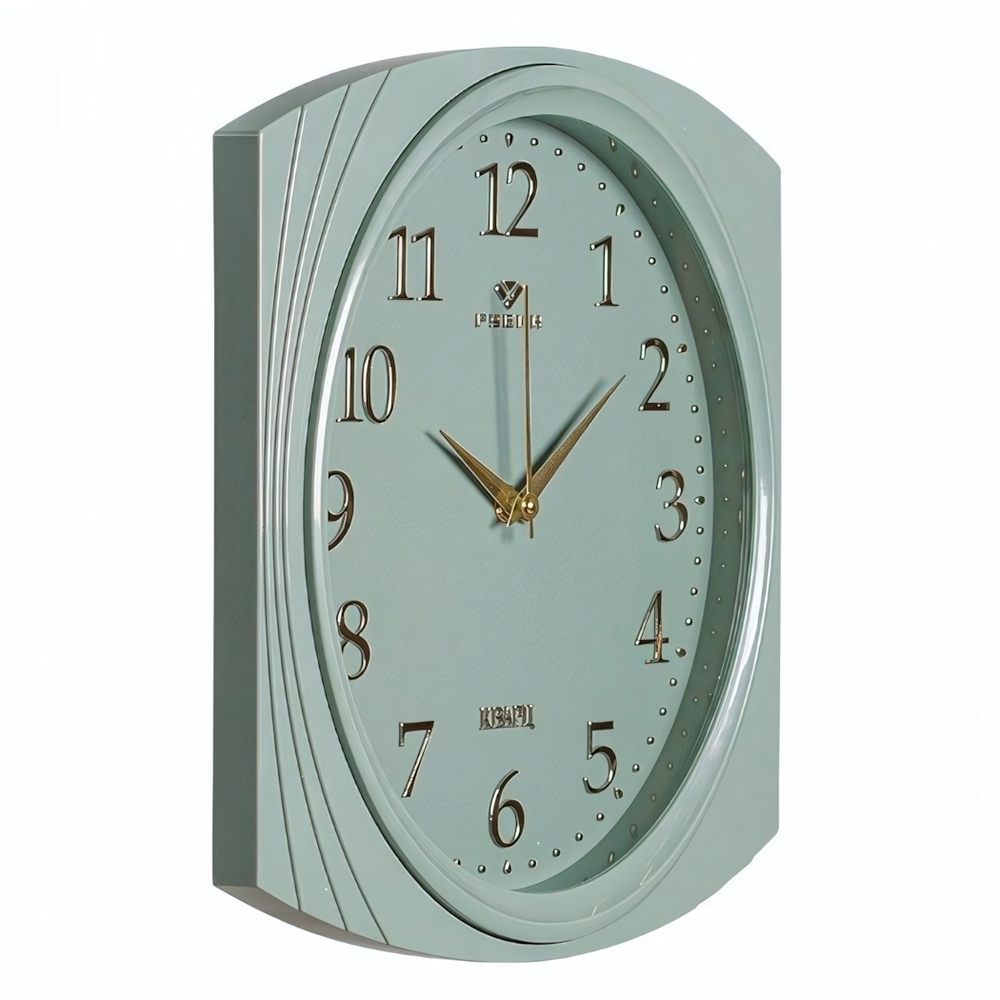 2832-007 Часы настенные прямоугольные 27,5х31,5 см, корпус оливковый "Классика" Рубин