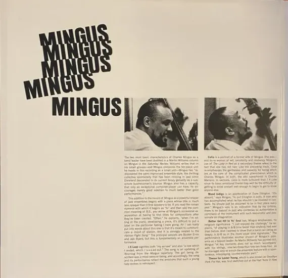 Charles Mingus – Mingus Mingus Mingus Mingus Mingus LP