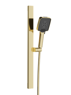 Смеситель для ванны с душем STWORKI Копенгаген S42100GG + Душевой гарнитур Ольборг S20190GG, глянцевое золото