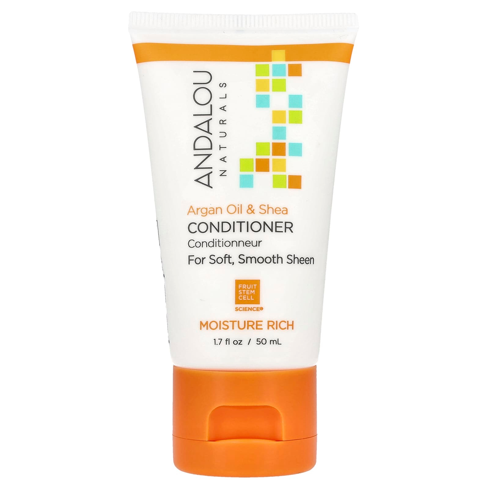 Andalou Naturals, кондиционер, аргановое масло и мало ши, 50 мл (1,7 жидк. унции)