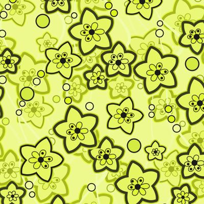 лайм желто зеленый цветочный узор