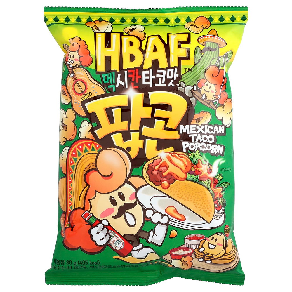 HBAF, Попкорн с мексиканским тако, 80 г