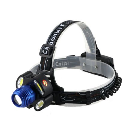 Фонарь налобный &quot;СИБИРСКИЙ СЛЕДОПЫТ-Стильб&quot;, 1 LED + 4 COB, zoom, аккум.2x2200mAh/60/