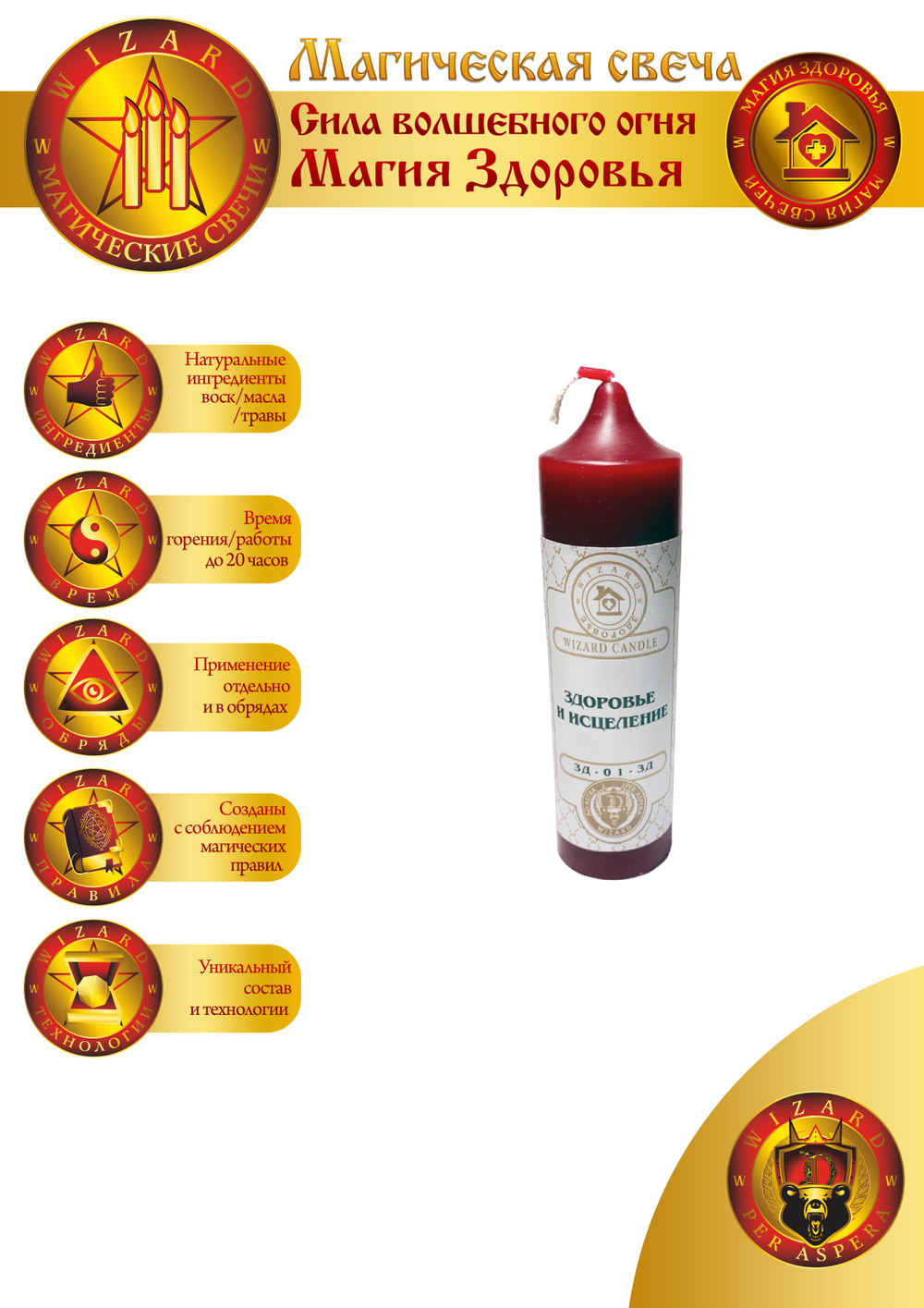 Свеча Здоровье и исцеление