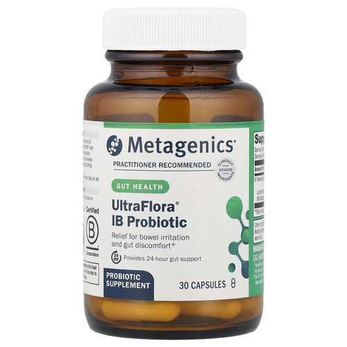 Metagenics, UltraFlora® IB, пробиотик, 30 капсул