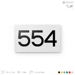 Номер на дверь 554, табличка на дверь для офиса, квартиры, кабинета, аудитории, склада, белая 120х70 мм, Айдентика Технолоджи