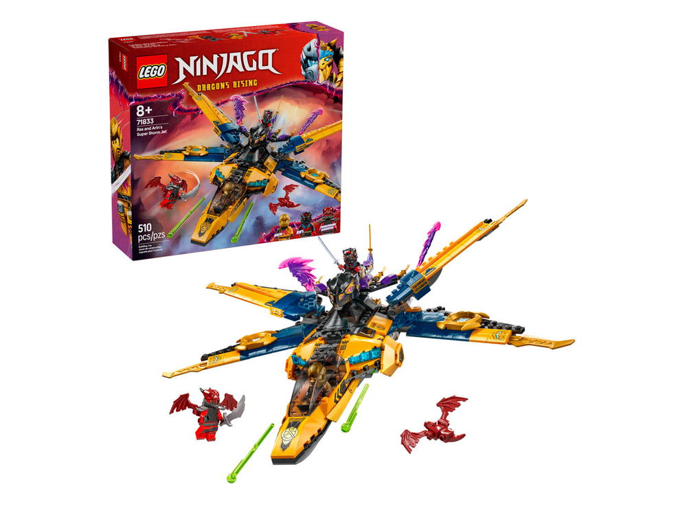 LEGO Ninjago 71833 «Суперштормовой самолёт Раса и Арина» — воздушные бои