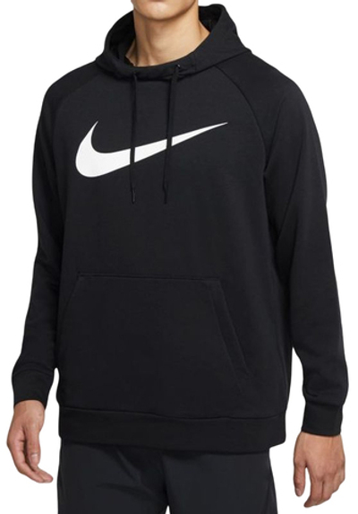Мужская теннисная кофта Nike Dri-Fit Hoodie PO Swoosh M - black/white