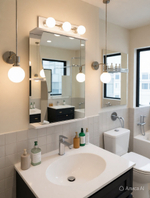 Зеркало шкаф Волна 55