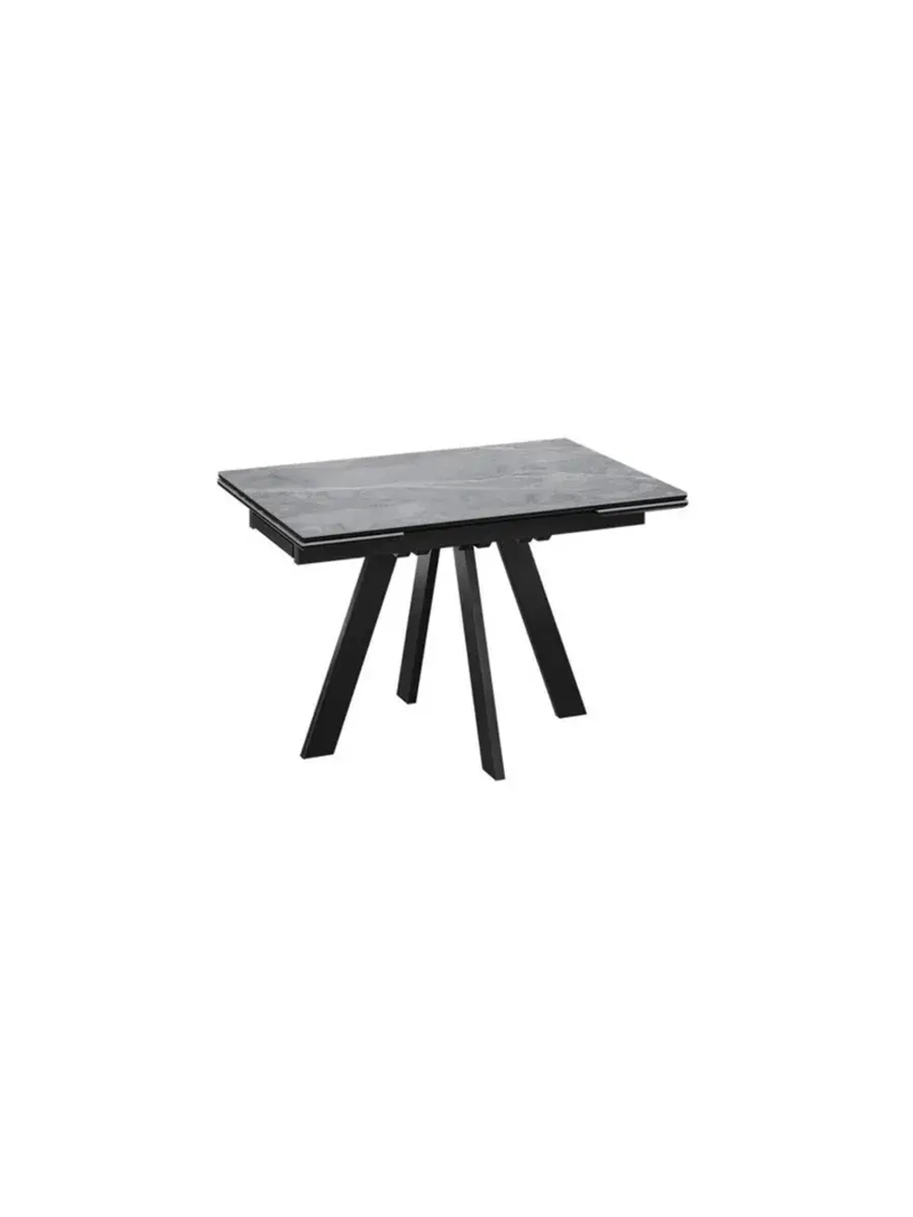 Стол кухонный Черный муар серый мрамор 120(180)х80х77 см