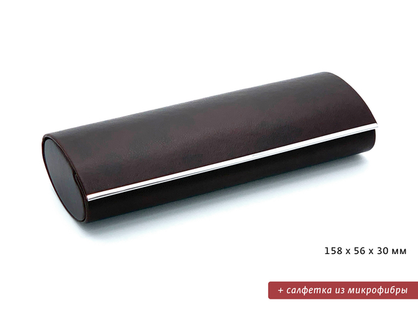 Футляр для очков с салфеткой 803/13 коричневый