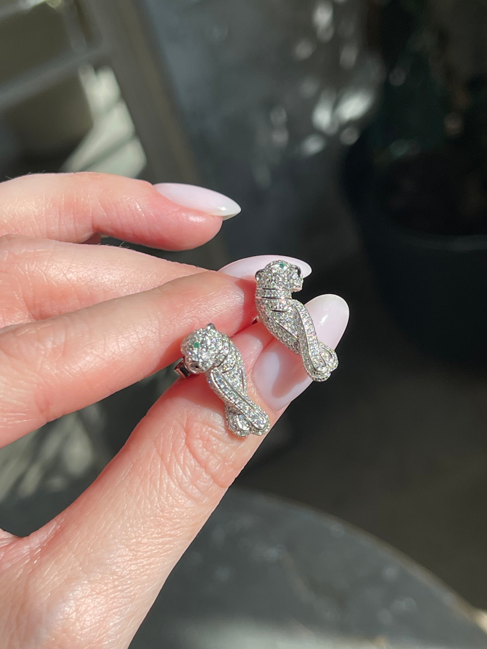 Серьги тигры лапки