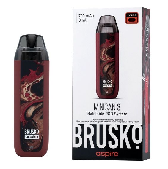 BRUSKO Minican 3 Dark Red Fluid