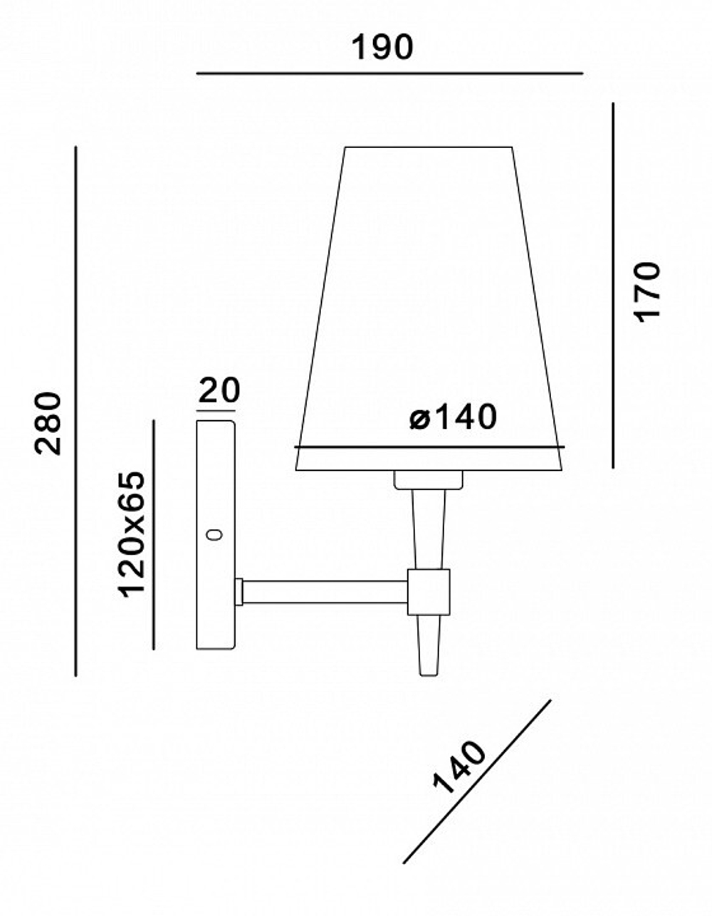 Бра Maytoni H001WL-01BS