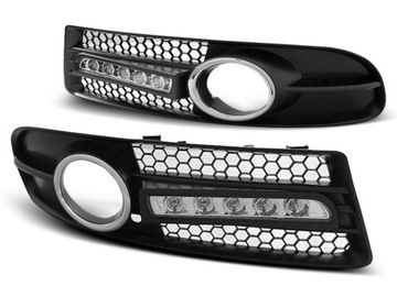 Дневные ходовые огни Audi A4 B7 led drl black S-LINE