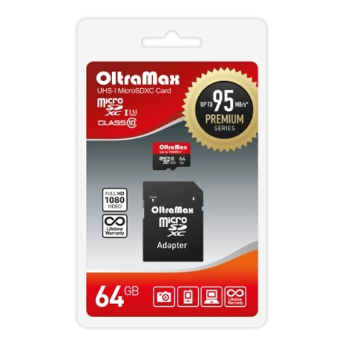 карта памяти OltraMax SD64Gb 10cl.UHS-1 PrU3
