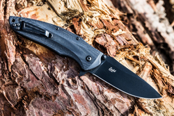 Нож складной Kizlyar Supreme ZEDD AUS-8 BT G10-BH (Black Titanium, G10 Black Handle)