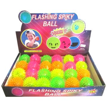 Мячик-пищалка светящийся "массажный"