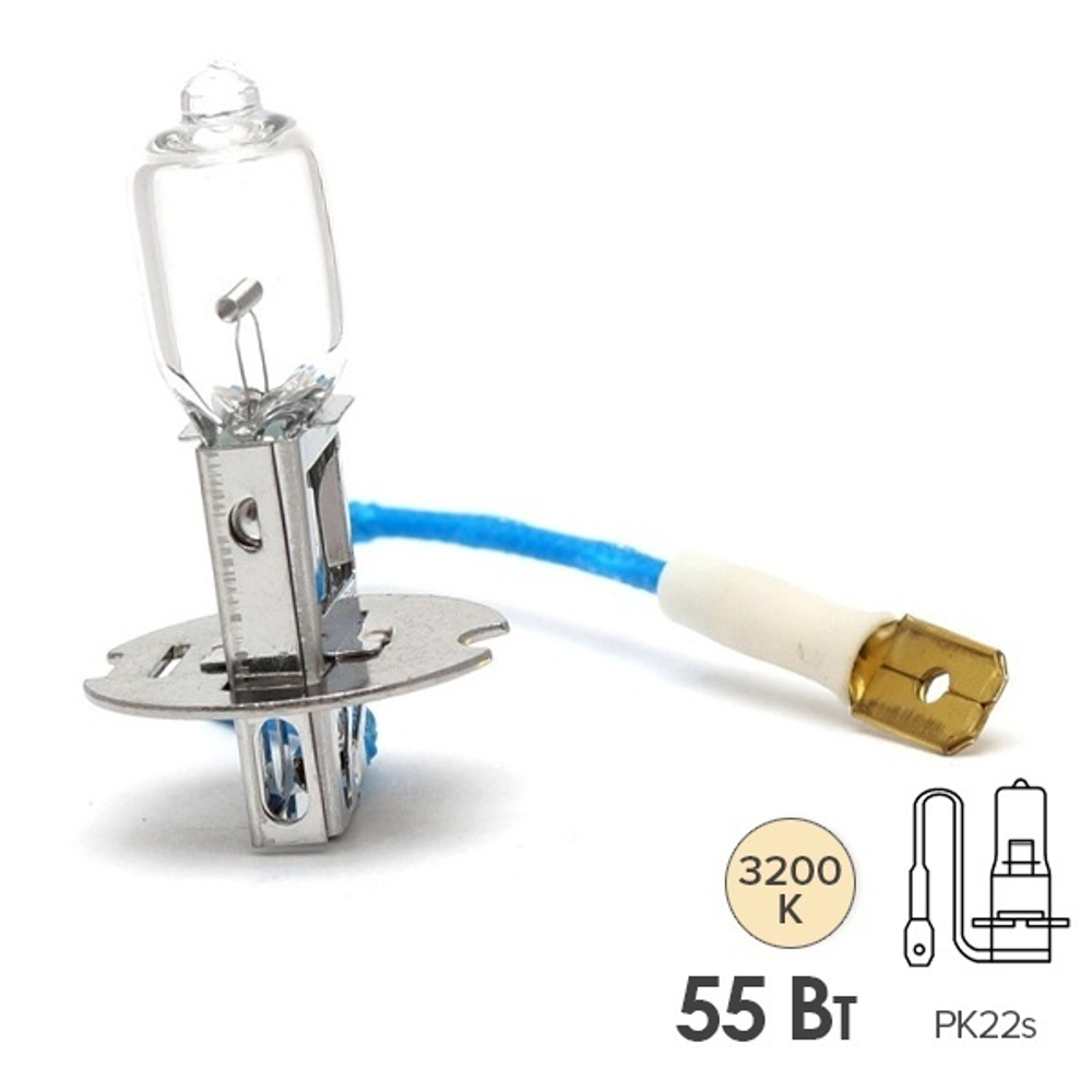 Автолампа H3 12V 55W Philips ( +30%) Vision (Premium) Р-12336PRC1