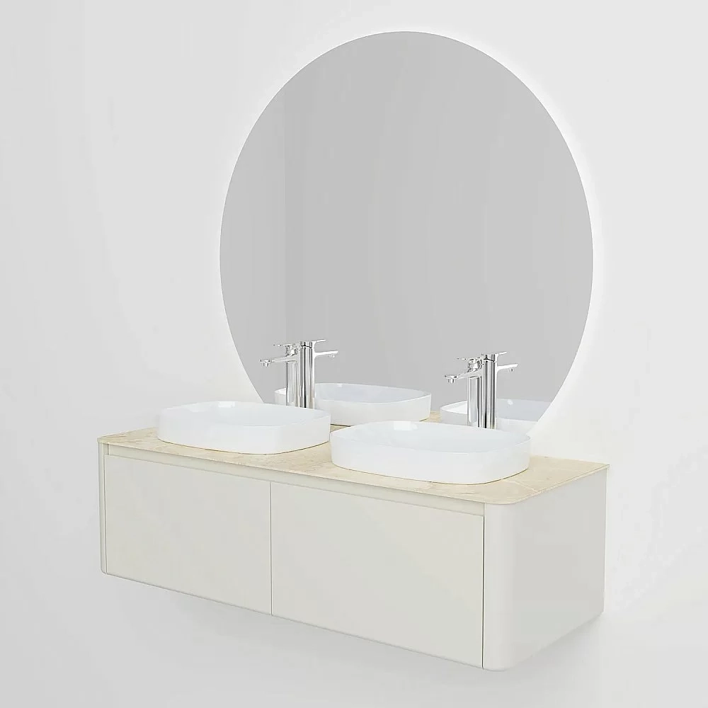 Тумба с раковиной Black&White Universe 9161400-2 Double 140 бежевая