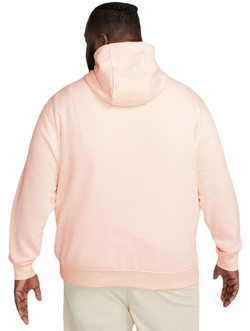 Куртка теннисная Nike Sportswear Club Fleece Pullover Hoodie - guava ice/guava ice/white