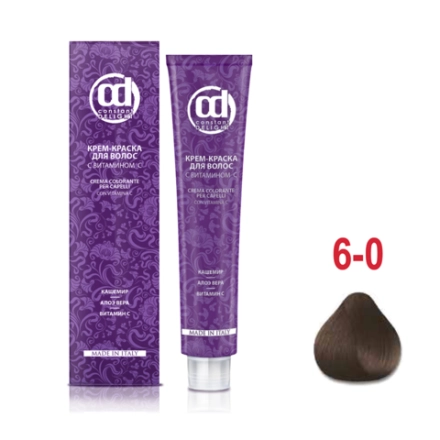 6/0 краска с витамином С для волос, темно-русый натуральный 100 мл