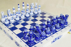 Шахматы турнирные "Гжель"