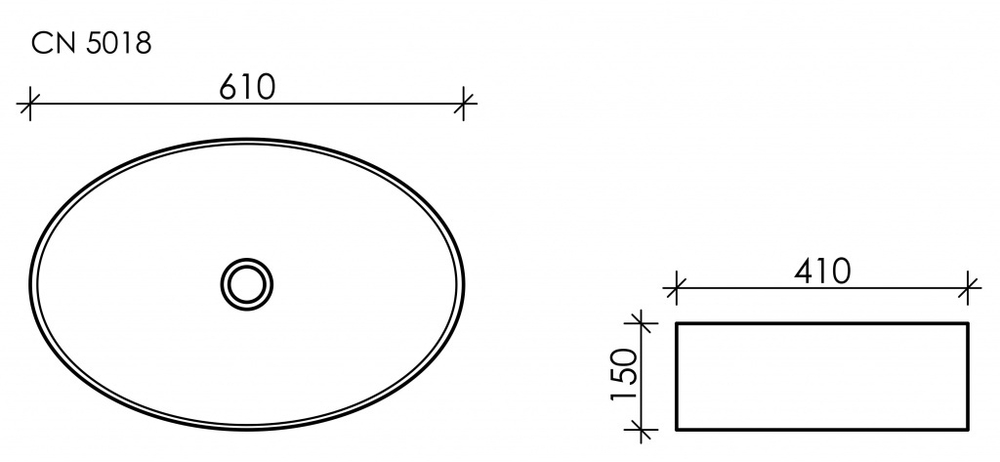 Раковина Ceramica Nova Element 61 см CN5018