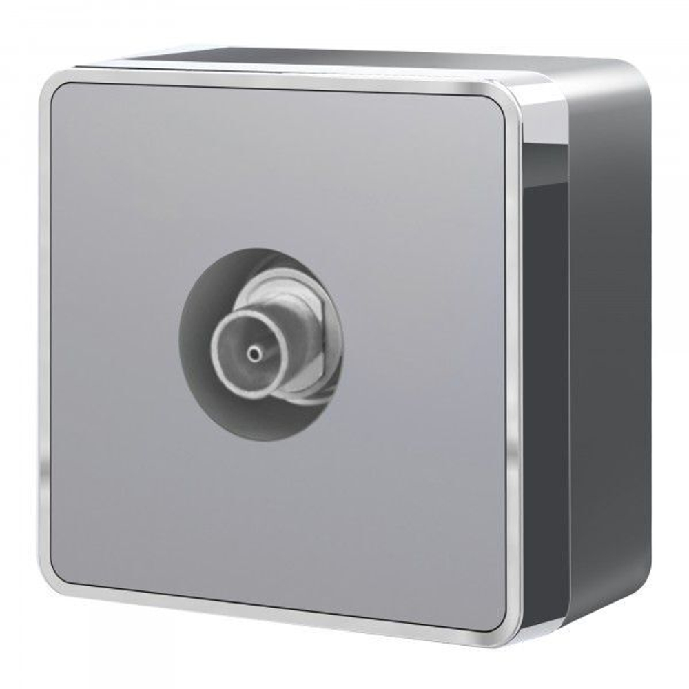 ТВ-розетка оконечная Gallant (серебряный)