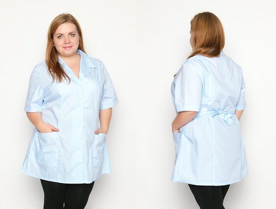 Блуза женская М-227А (Тиси/св.голубой)