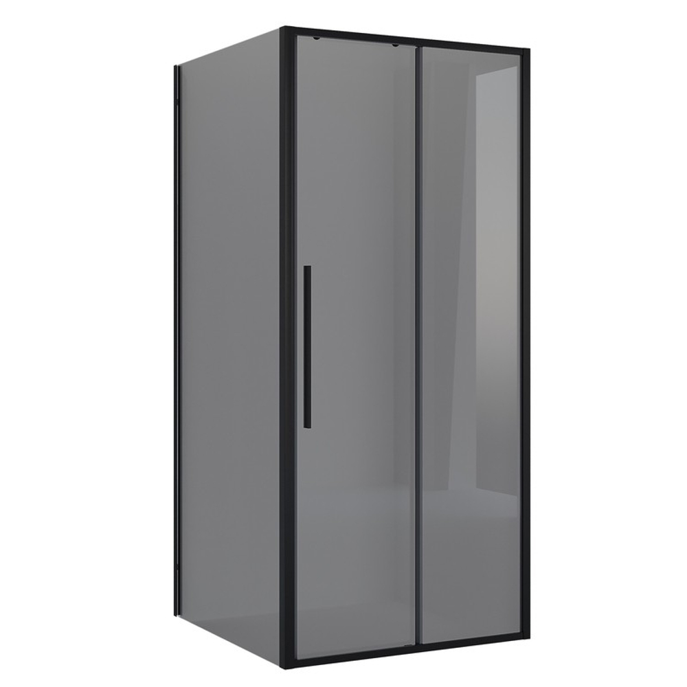 Душевое ограждение Niagara Nova NG-85-9TB-TB100-34 (90х100х195) прямоугольник,черный матовый,дверь раздвижная,стекло тонированное,2 места