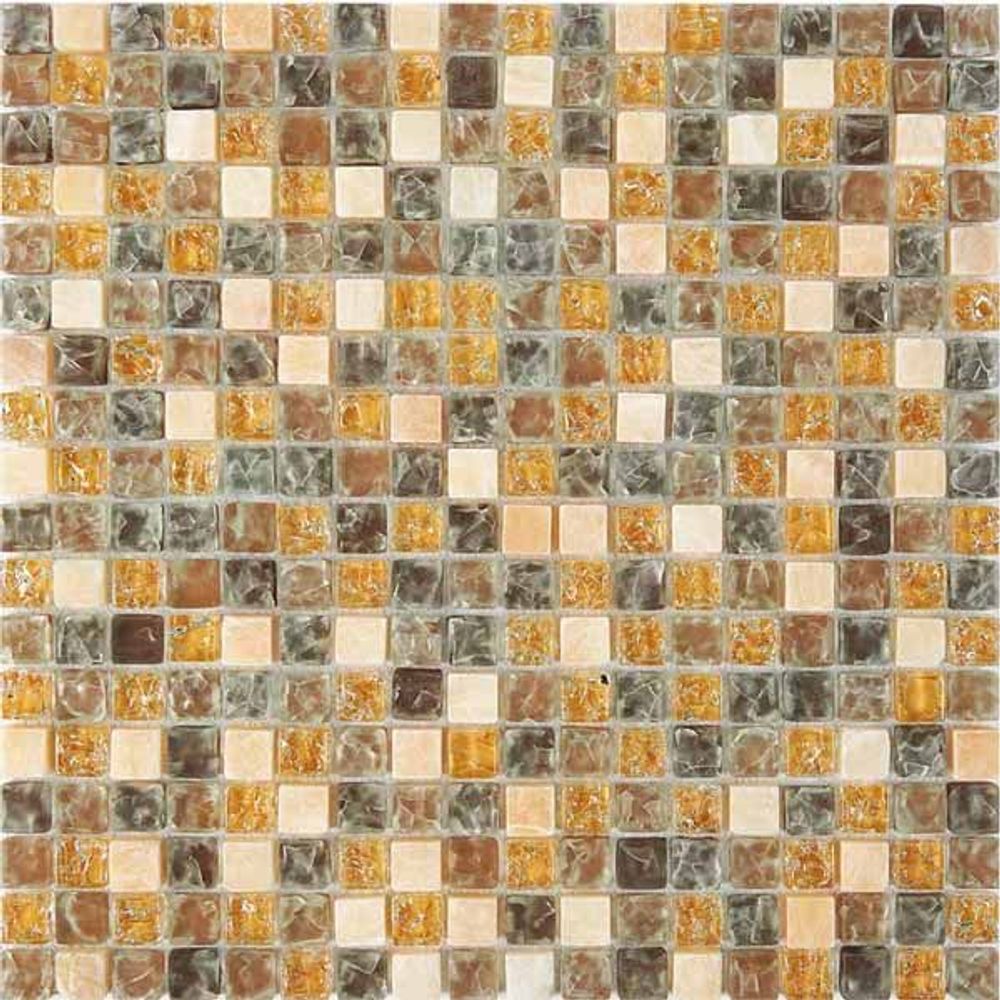 Мозаика PIX715 из мрамора и стекла (15x15)