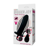 Расширяющийся вибратор Bigger Joy - 15,5 см. (Цвет: черный)