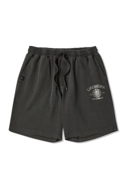 Базовые пигментные шорты с принтом логотипа